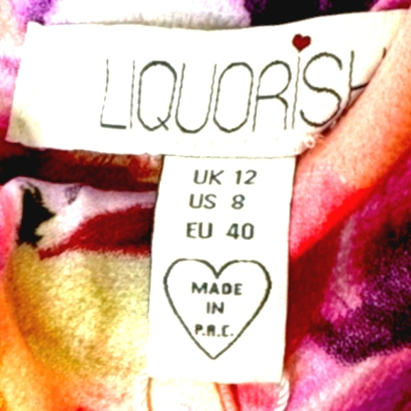 Liquorish ASOS Formal Satin Twist-Front Maxi Dress Pinks Cutout Slit Sz 8 NWT - Picture 12 of 16